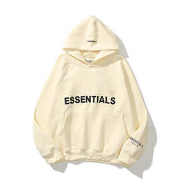 ESSENTIALS复线FEAR OF FOG潮牌新品胸前LOGO汤印男女抓绒卫衣FOG