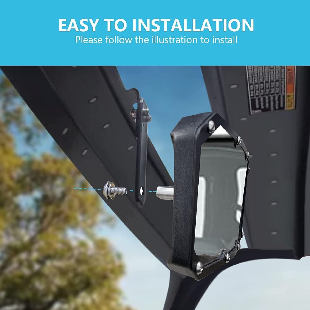Utv Side Mirror Compatible with Polaris Ranger Central Mirror Combination Utv Ranger Middle Rearview Mirror