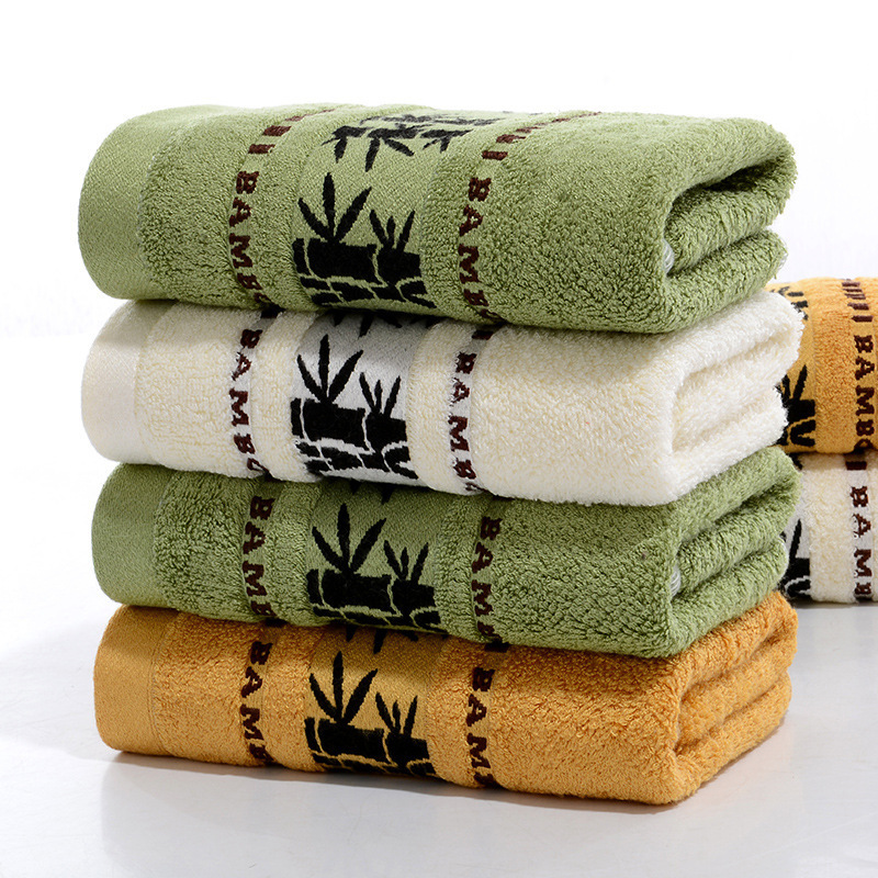 Bamboo Charcoal Ink Bamboo Gift Towel, Thickened, Soft, Absorbent Adult Bath Towel with Embroidered Logo, Wholesale Bamboo Fiber Towel Bamboo Charcoal Ink Bamboo Gift Towel, Thickened, Soft, Absorbent Adult Bath Towel with Embroidered Logo, Wholesale Bamboo Fiber Towel