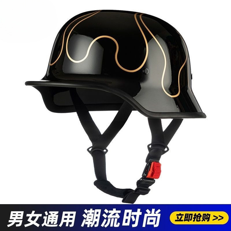 Jili ドイツスタイルヘルメット兵士ヘルメットオートバイハーレーレトロオートバイ夏ハーフヘルメット安全軽量ファッション卸売|undefined