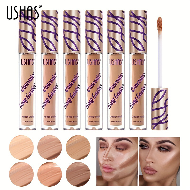 USHAS Cross-border spot líquido reparador lápiz corrector de larga duración impermeable control de aceite para cubrir las ojeras base líquida