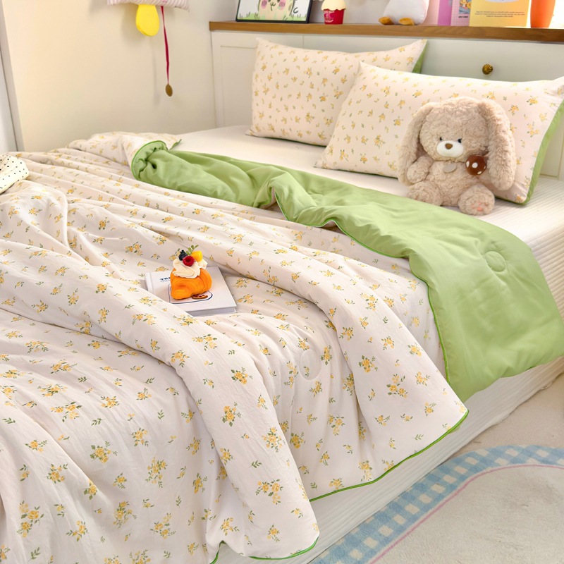 クラスA二重糸プリント夏はエアコン夏涼しさで学生寮の洗濯機に洗濯されている