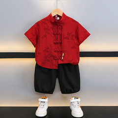 Hanfu boy new Chinese-style children's national style set 2024 new handsome boy summer baby ancient style performance dress