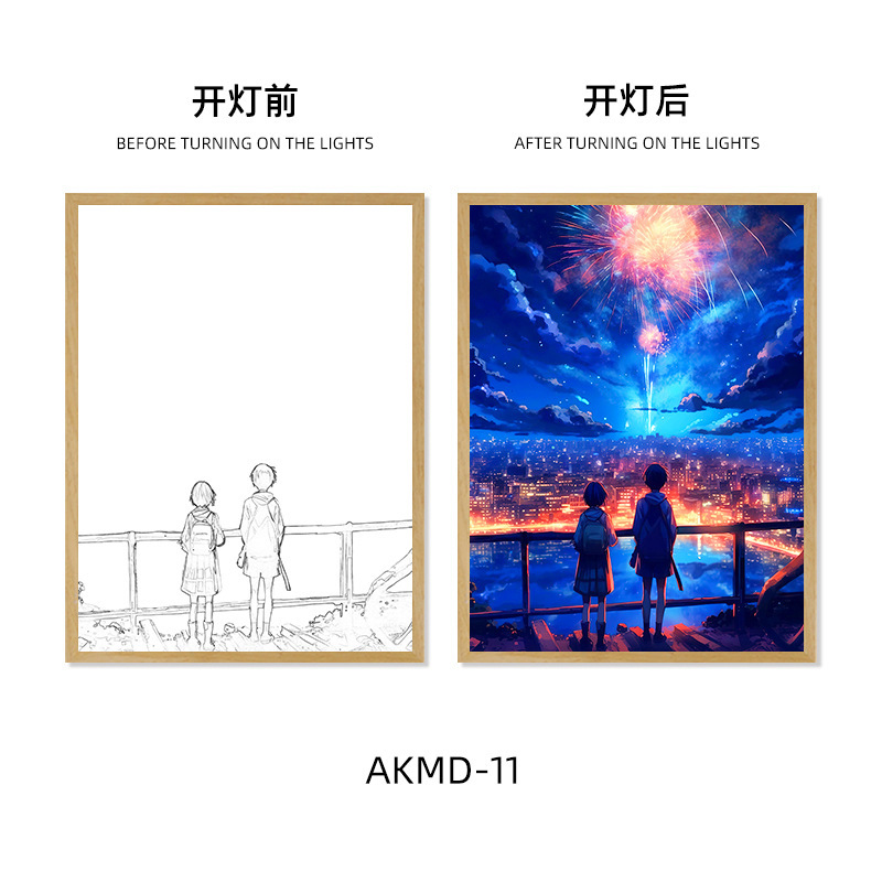 国境を越えた万家の明かりシリーズの明かり画振音ネット赤装飾画小夜灯創意フォトフレーム|undefined