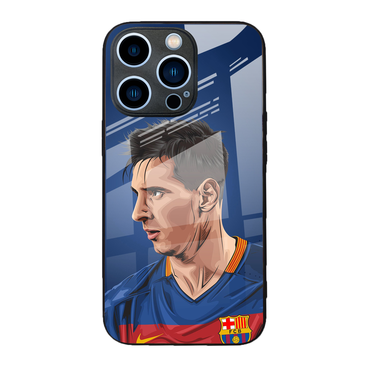 Funda de teléfono de cristal para iPhone 17 Pro Max con diseño de Messi de la Copa Mundial, para fanáticos del fútbol, compatible con iPhone 16 Pro y 13, antihuellas.