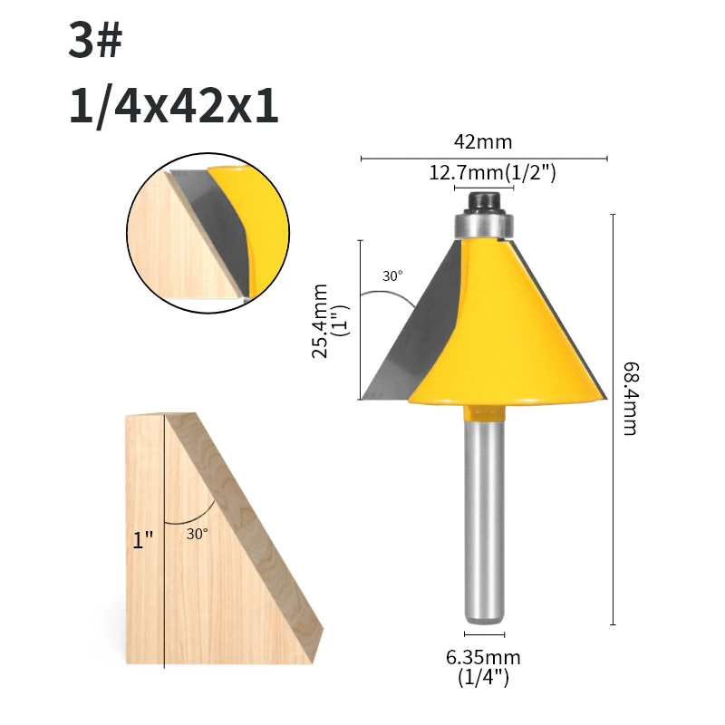 3-piece set of bevel angled knife high-grade bevel edge knife bevel blade woodworking milling cutter 15 degrees 22.5 degrees 30 degrees bevel angle knife