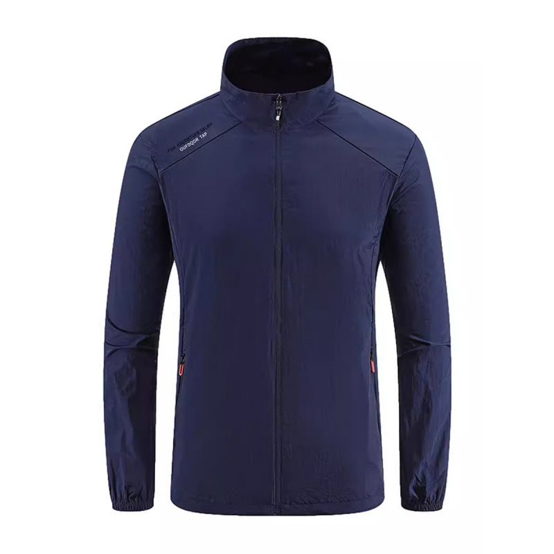 Trajes de protección solar transfronterizos para hombres verano 2024 ocio delgado seda de hielo ropa de protección solar transpirable al aire libre ropa de piel seca rápida moda