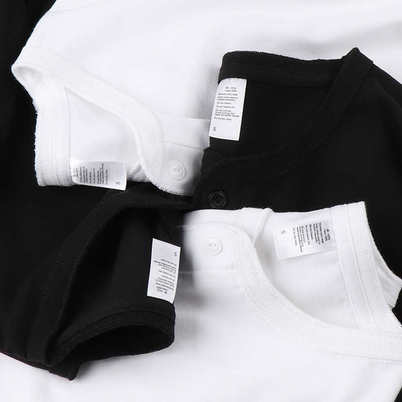 250g heavy black cotton Henry collar long sleeve T-shirt for men and women couples retro bottoming shirt with early Autumn Tide