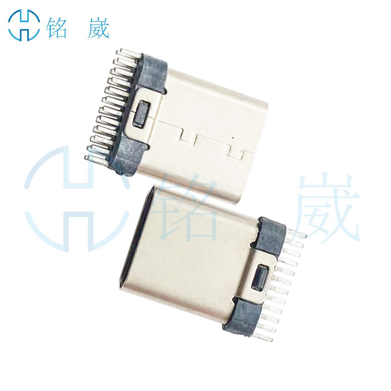 USB3.1 full P connector Type C 24P male clamp widened P distance L = 10.5mm no feet HP = 0.75