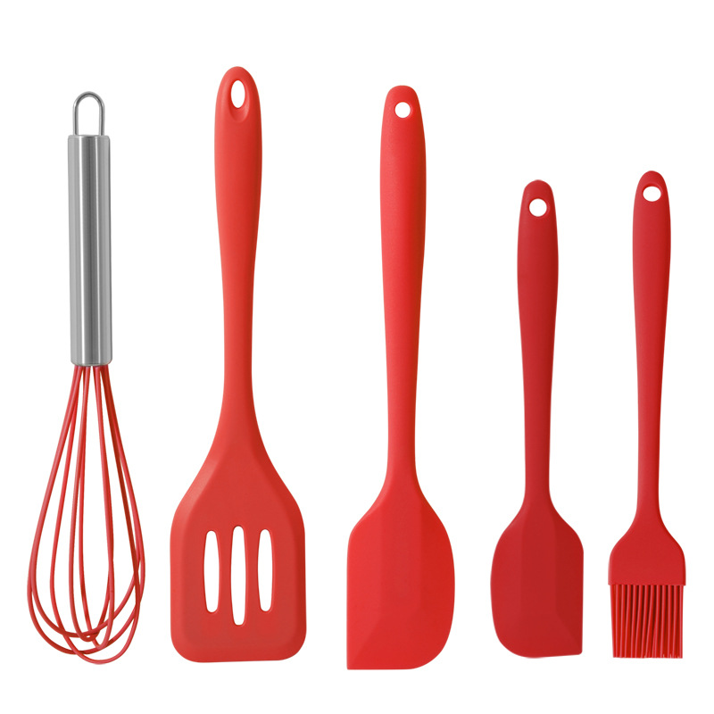 Silicone scraper, brush, kitchenware, set, 5 pieces 4