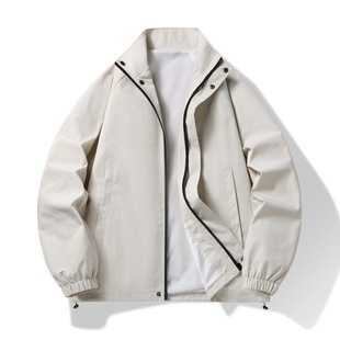 Free Shipping Spring and Autumn Trendy New Casual Men's Thin Jacket Versatile Fashion Simple Slim Windproof Outerwear 2025