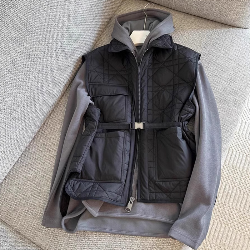 Only a small amount of cattle! CHAO Grade recommend DIO * Temperament Style Rhombus Line Belt Thin Cotton Vest for Women Only a small amount of cattle! CHAO Grade recommend DIO * Temperament Style Rhombus Line Belt Thin Cotton Vest for Women