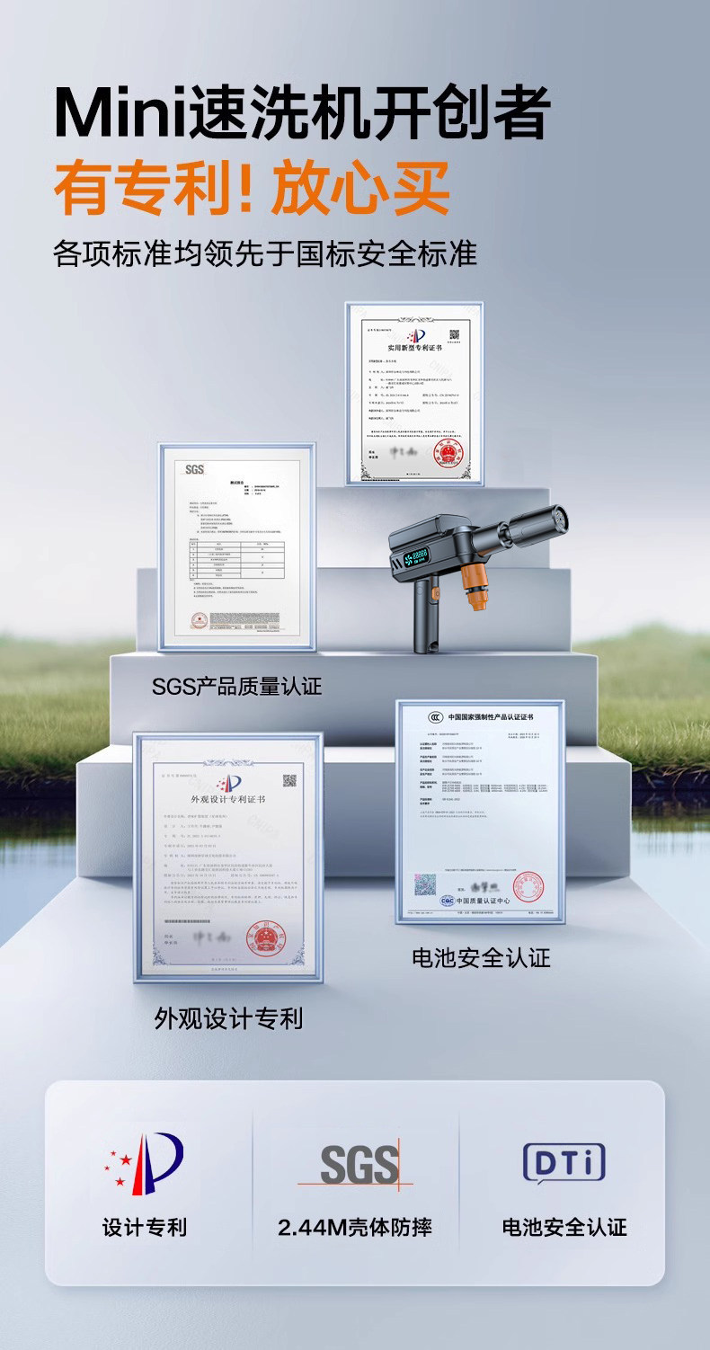Innovative design, exclusively supplied by the source factory, foldable wireless car washer, household high-pressure water gun, convenient to store