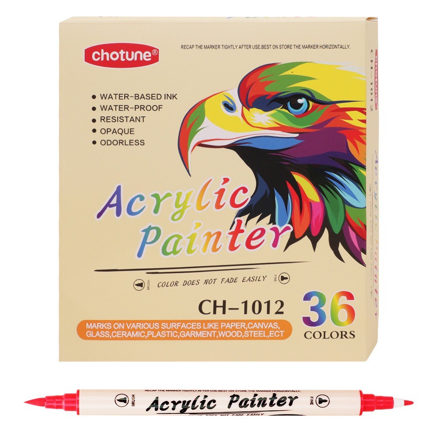Direct Liquid Dual-Tip Acrylic Marker Pen, Waterproof Soft-Tip DIY Hand-Painted Ceramic Student Graffiti Art Painting Special Pen