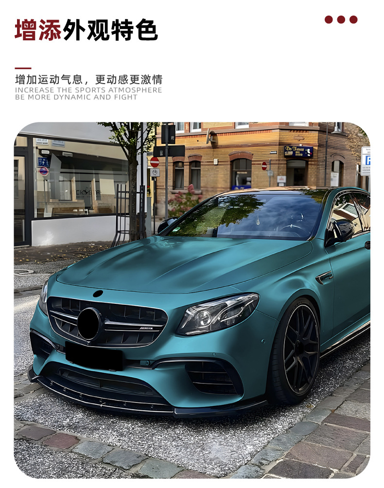 Suitable for Mercedes-Benz E-Class W213 E63 Amg 2016-2020 Early Model Front Lip, Front Splitter, Front Bumper Spoiler Modification