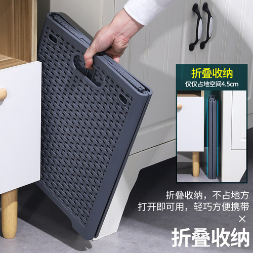 Japanese style dirty clothes basket laundry basket large bathroom folding dirty clothes basket hollow plastic dirty clothes storage basket toy basket