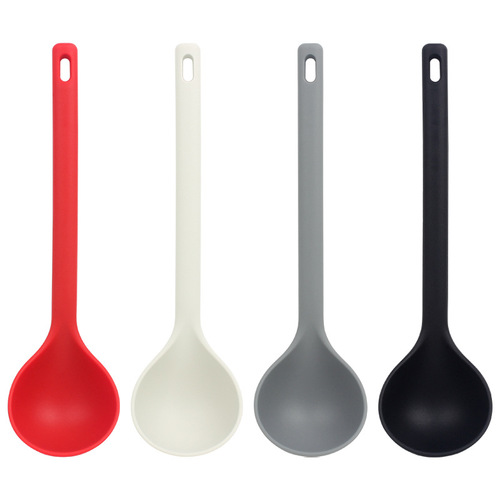 Silicone Soup Spoon Set Direct Manufacturer Sale, Integrated Design, Deep Soup Spoon, Kitchen Durable High-Temperature Non-Stick Soup Ladle, Household Spoon