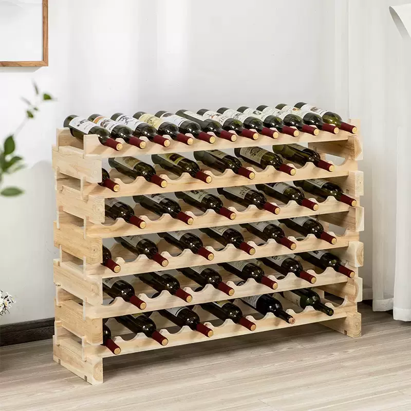 大号实木红酒架家用现代简约创意酒柜架客厅餐厅葡萄酒摆件置物