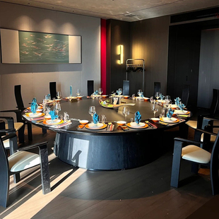 J 8.22m People 16 People Electric Large Round Table Restaurant Chair Slate Box New Chinese Style Hotel Dining Table G3