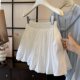 Clouds Flower Bute Dress Women's Little Pumpkin Puffy Dress Anti-Light Inner Bubble Lantern Dress Black and White Skirt
