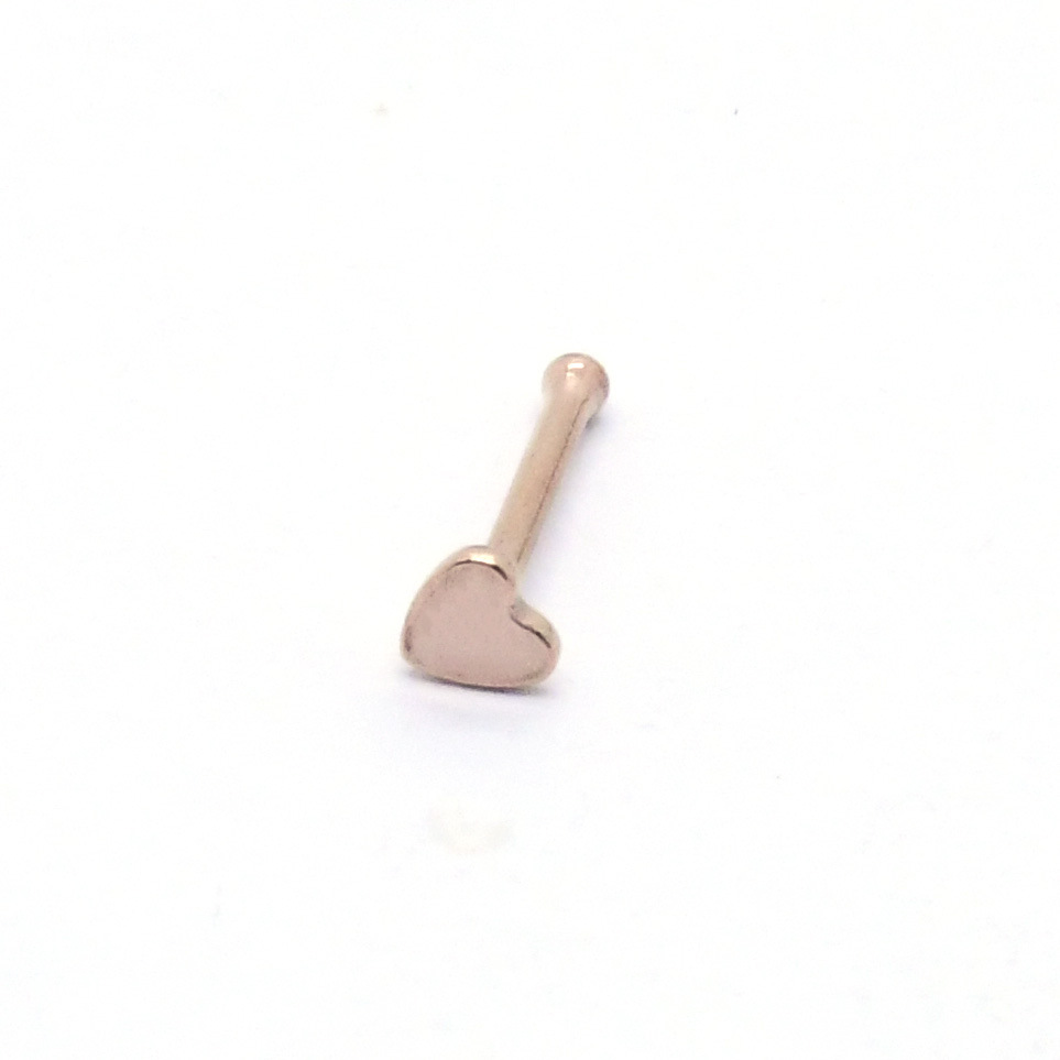 Piercing naso a cuore in acciaio inossidabile minimalista_voghion.com