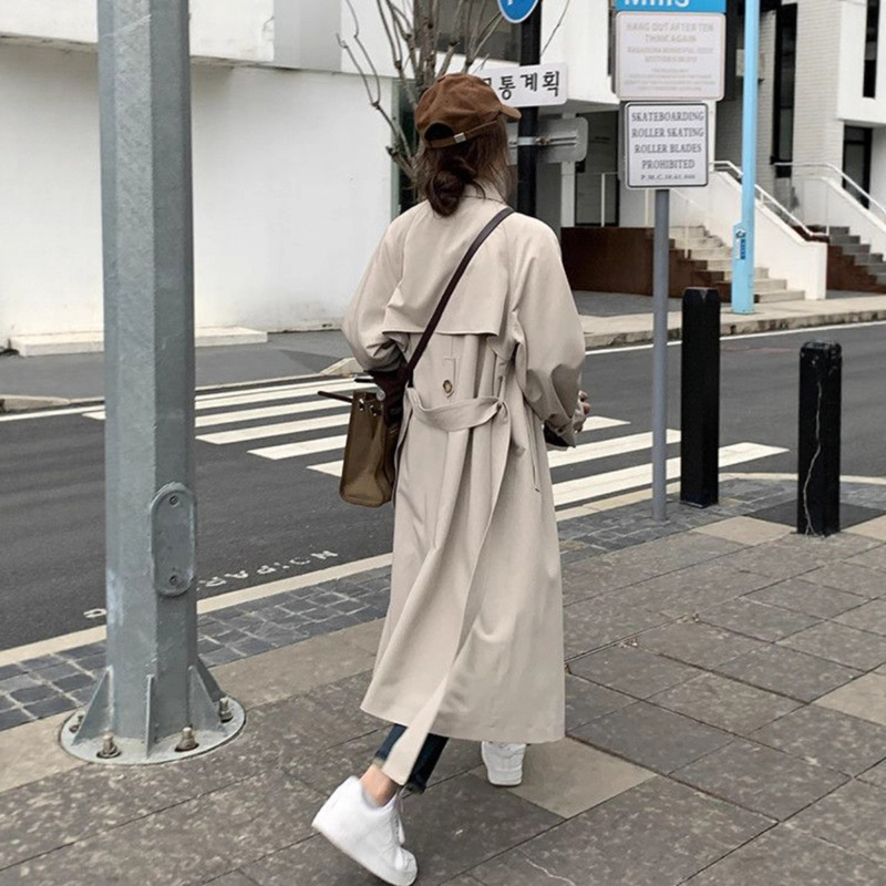 高级感气质风衣女2025春秋季宽松双排扣小个子中长款大衣百搭外套|undefined