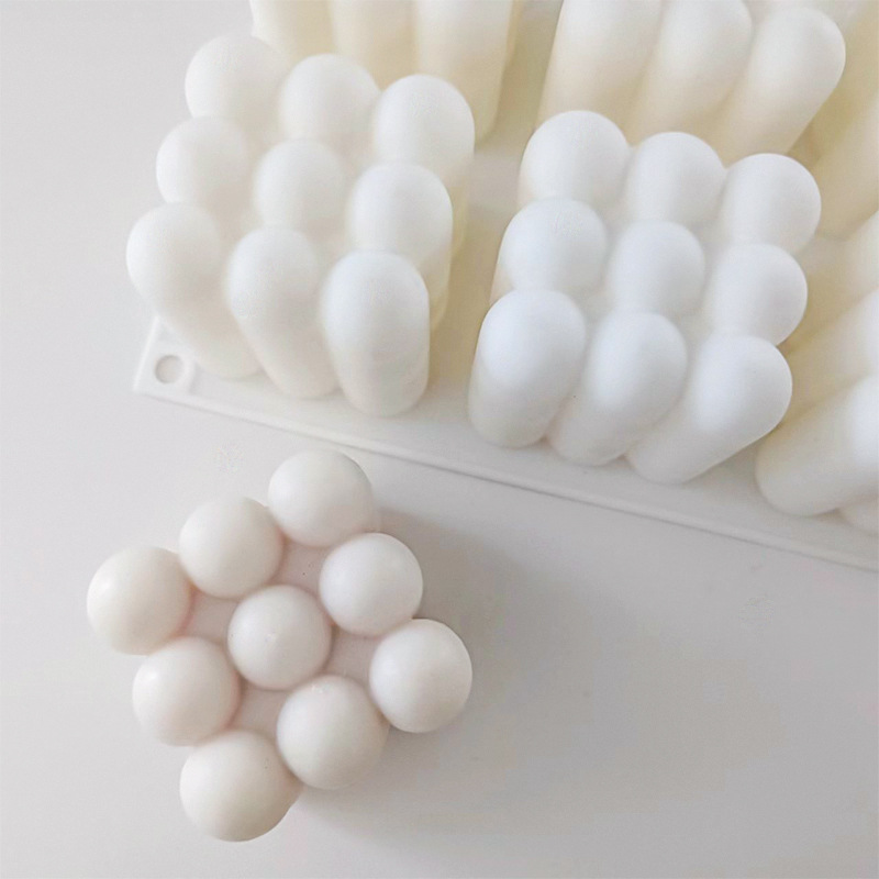 Jiahuimei 6-piece cubo BOLA MÁGICA aromaterapia vela molde de silicona DIY BOLA MÁGICA hornear mousse molde de pastel en stock