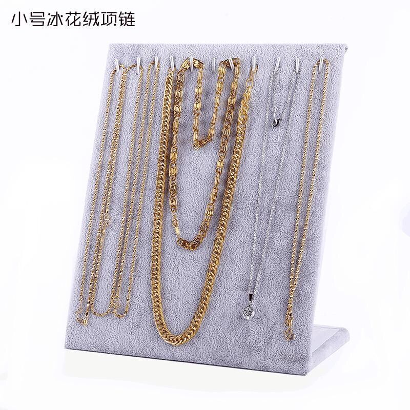 10 linked ice -gray necklace board