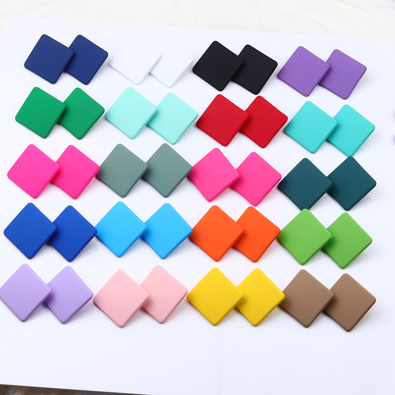 10g Weight Ear Studs Classification 1 Pair Quantity Daily Occasion Acrylic Material Geometric Pattern Women'S Gender Stoving Varnish Design Simple Style Style 1 Pair Simple Style Geometric Stoving Varnish Arylic Ear Studs 14