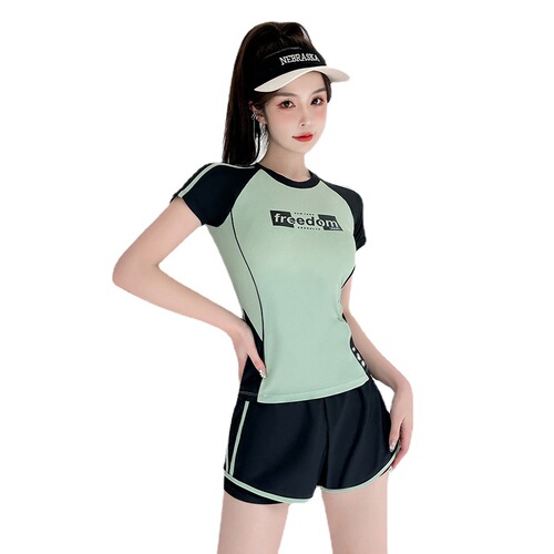 Split swimsuit women's summer conservative belly-covering slimming swimsuit  new comfortable professional hot spring swimwear