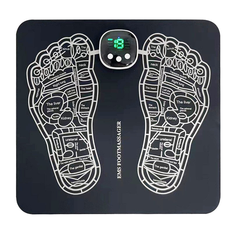 Masajeador de pies EMS con impulsos, almohadilla de fisioterapia, recargable USB