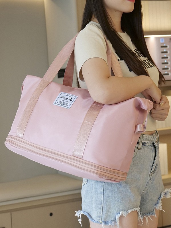 Bolsa deportiva de alta capacidad bolsa de separación seca y húmeda bolsa de viaje portátil de ocio bolsa de viaje de negocios doble expansión bolsa de almacenamiento