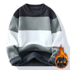 可代发【新品】2024-秋冬貂绒毛衣男半高领加厚针织衫 JR18