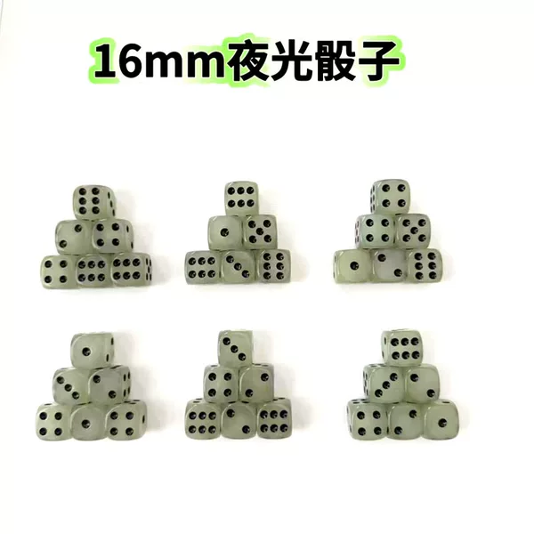 Wholesale in Stock 16mm Round Corner Luminous Dice Dice Sieve Ktv Bar Dice