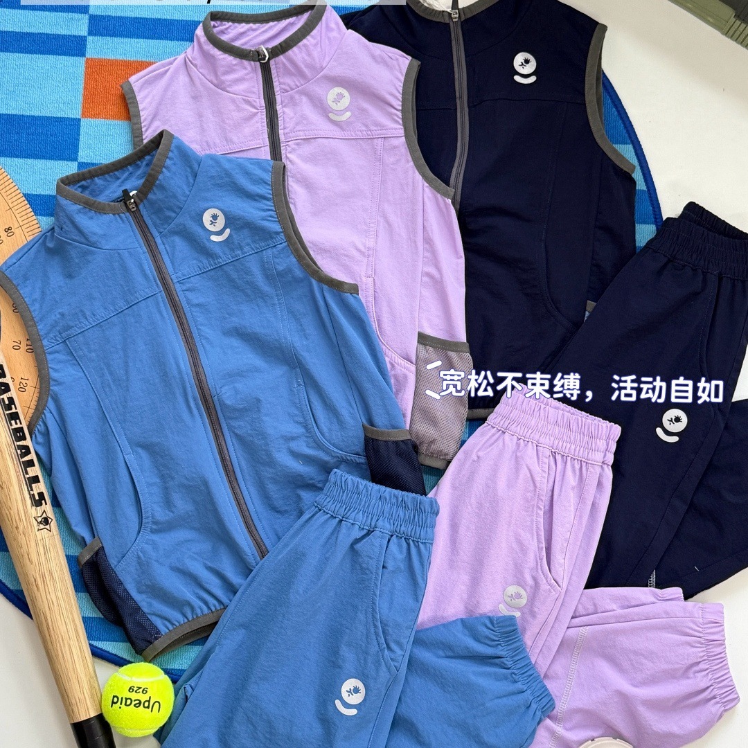 15697 2026 Spring New Style Kidsren's Outdoor Series Sports Vest Casual Pants Kidsren's Casual Suit