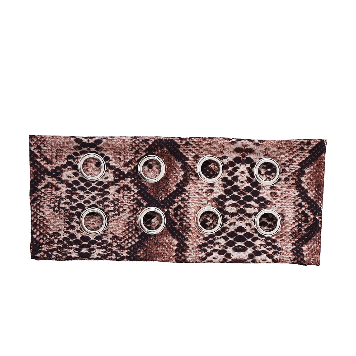 Polyester Material Snakeskin Pattern Snake Pattern Sports Headband For Women Music Festival Accessories Hairband Women's Hair Accessories