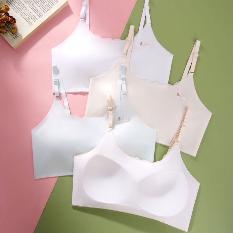Developmental Girls' Intimates, Girls, Middle and High School Students, Seamless Bra, Fixed Cup, Thin Vest Developmental Girls' Intimates, Girls, Middle and High School Students, Seamless Bra, Fixed Cup, Thin Vest