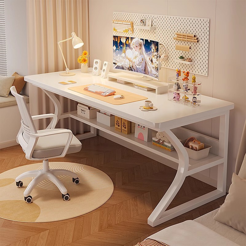 Computer Desktop Table Home White E-sports Table Bedroom Table Simple Modern Desk Student Writing Desk Desk