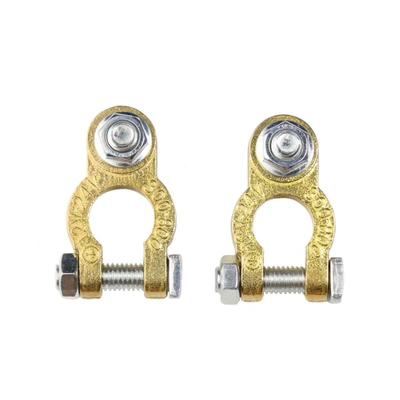 Auto parts battery terminal brass battery pile head single screw battery clamp for boat car battery clamp (Power supply, ignition system accessories) - 1-pair-of-terminals119g