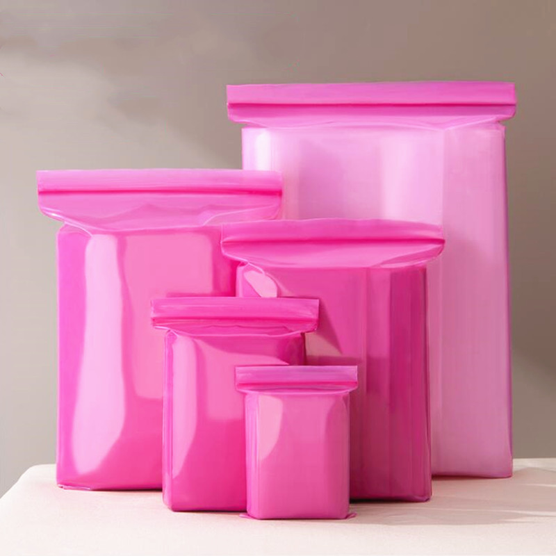 Ventas directas semillas de melón nueces bolsa de embalaje sellada pescado cebo accesorios cremallera bolsa de plástico rosa perfumada bolsa de té