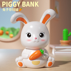 New Product Rabbit Year Saving Bank Cute Rabbit Cartoon Creative Gift Hanging Rope Anti-Fall Piggy Bank for Boys and Girls Birthday Gift
