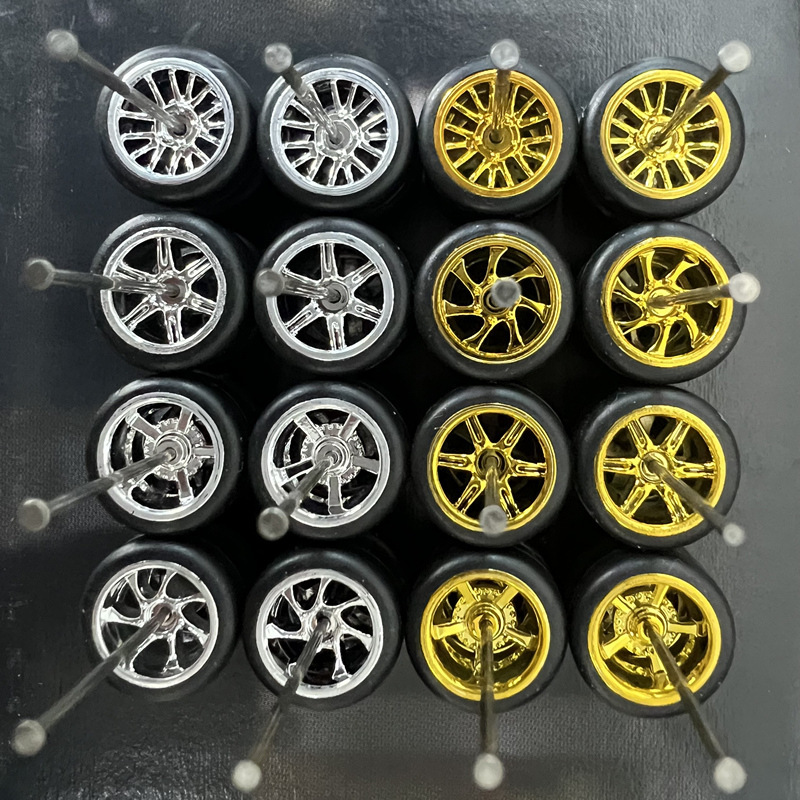 Hot Wheels Matchbox Tomeka 1/64 Entry-level Alloy Car Model Refitting Wheel Rubber Tire Hub Rubber Tire