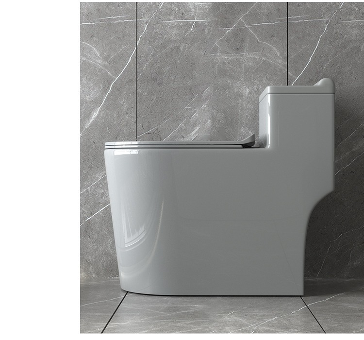 Grey toilet, large-diameter siphonic toilet, colorful and popular toilet, small-sized apartment source factory wholesale one piece undefined
