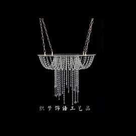 婚庆道具亚克力吊链蛋糕架婚礼西餐厅酒店氛围装饰水晶质感欧式