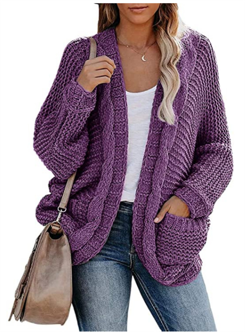 Suéter Cárdigan de Punto para Mujer, Talla Grande, Estilo OL, Otoño/Invierno 2026, Nuevo, Transfronterizo, Amazon