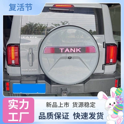 stainless steel spare tire cover, rear: Spare wheel cover