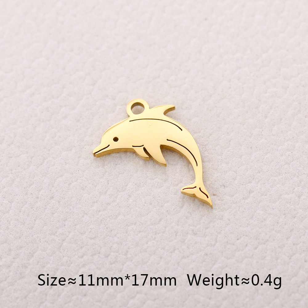 6g Weight Pendant Jewelry Making Type 13*13mm Jewelry Making Size DIY Jewelry Accessories Classification 5 PCS/Package Quantity 304 Stainless Steel Material Fish Tail, Whale Pattern Polished Finish Plating Design Cute, Simple Style Style 5 PCS/Package 13*13mm 304 Stainless Steel Fish Tail Whale Polished Pendant 7