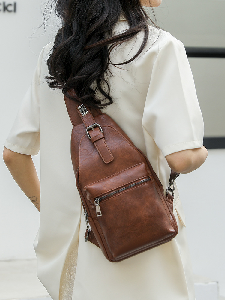 PU bag chest bag crossbody women's bag women's shoulder bag men's waist bag_voghion.com
