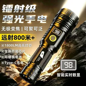 2025 New Model Strong Light Special Forces Flashlight Rechargeable Ultra-Bright Long-Range Portable Zoom Ultra-Long Battery Life Durable for Camping