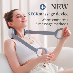 Kneading neck massager cervical vertebra shoulder trapezius muscle waist hot compress massager massage shawl neck protection cervical vertebra instrument